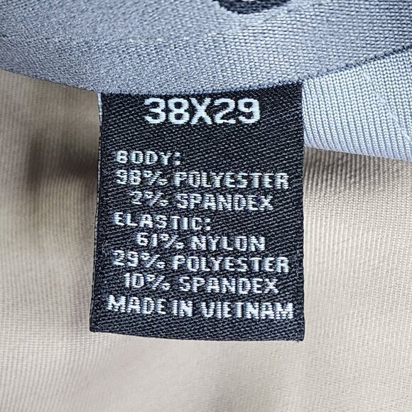 Men's Pro Tour Khaki Dress Pants Golf Hi Rise Polyester Stretch Size 38x29 - Picture 7 of 13